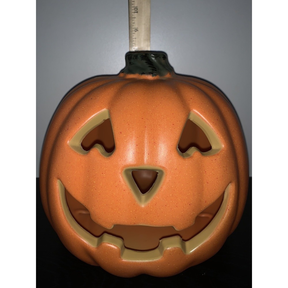 vintage pumpkin blow mold light up battery operated 7.75" tall - Picture 7 of 9